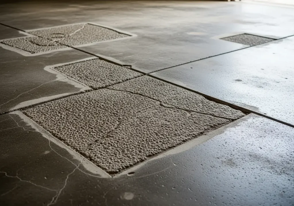 Concrete floor preparation and polyaspartic coating application in an older Durham, NC home by NC Garage Floors