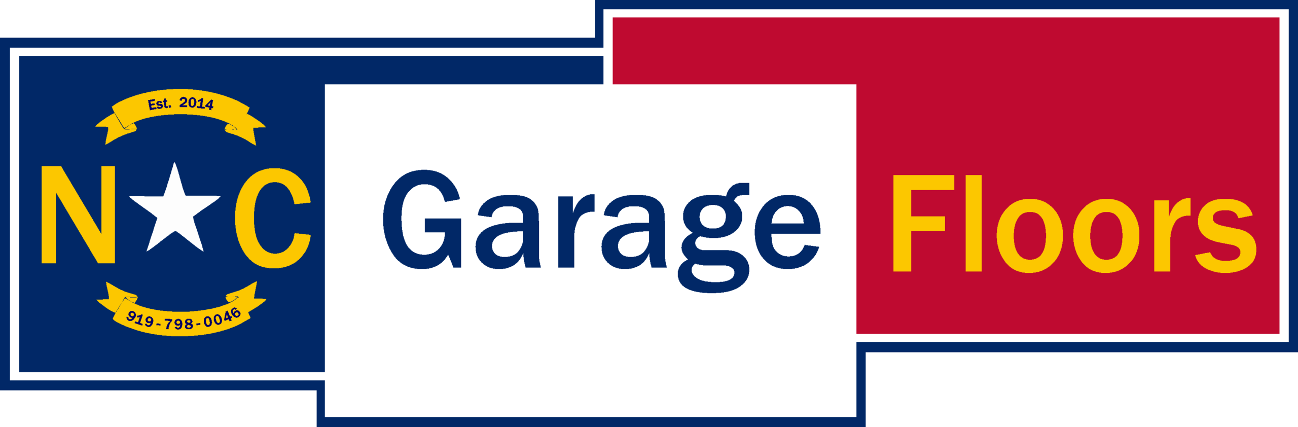 NC Garage Floors logo — professional garage floor coating company serving Raleigh, Durham, Cary, and Wake Forest, NC